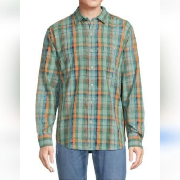 Tommy Bahama Indio Coast Plaid Button Front Shirt - Picture 1 of 9